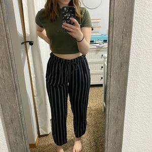 american eagle striped flowy pants